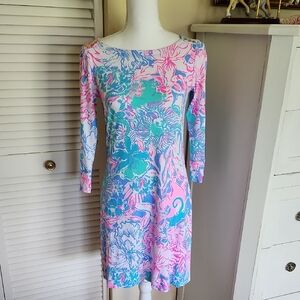 Lilly Pulitzer Dress Sophie Small Blue Peri Viva La Lilly